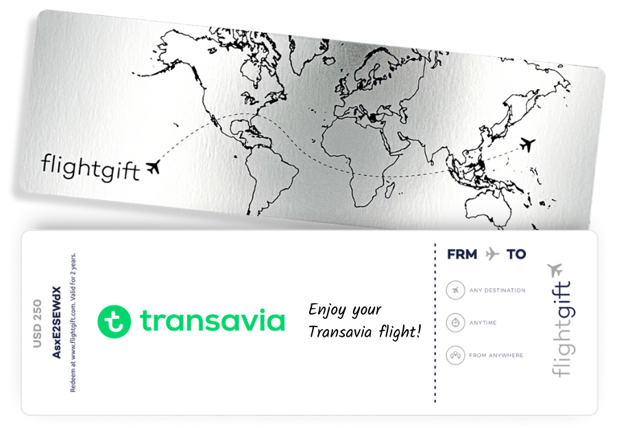 1 gift card for all Transavia flights worldwide